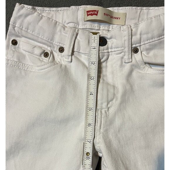 Levis 510 Boys Men’s Skinny Jeans 26x26 12R  Stretch White Denim Red Tab - Picture 4 of 12